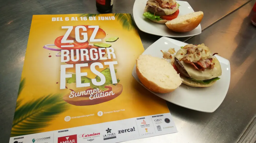 Cartel de la edición veraniega del Zaragoza Burger Fest.