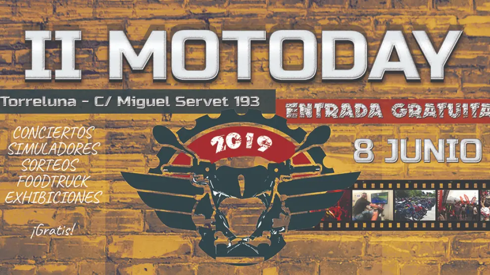 Cartel de la II edición de MotoDay Zaragoza.