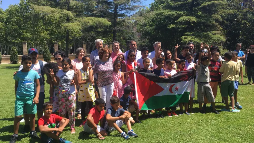 Una jornada de convivencia con otras familias de acogida y niños saharauis en Aragón.