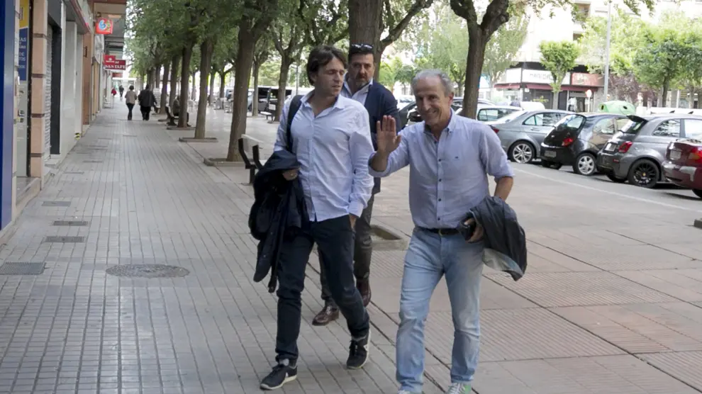 Petón, Josete Ortas y Manuel Torres, a su llegada al consejo de administración.