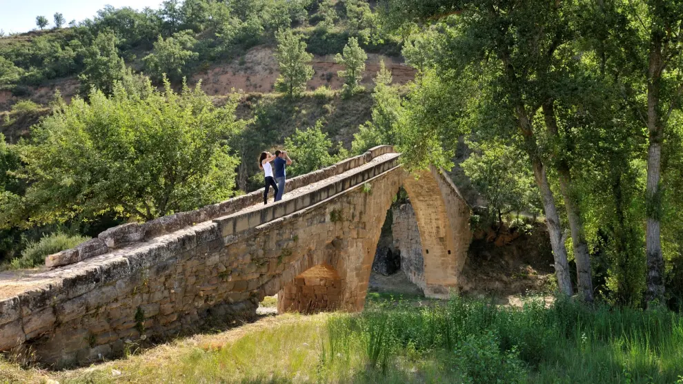 Puente de la Albarda, en el Parque Cultural del Río Vero.