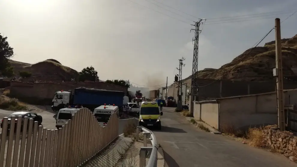 Incendio en una planta de reciclaje de Calatayud.