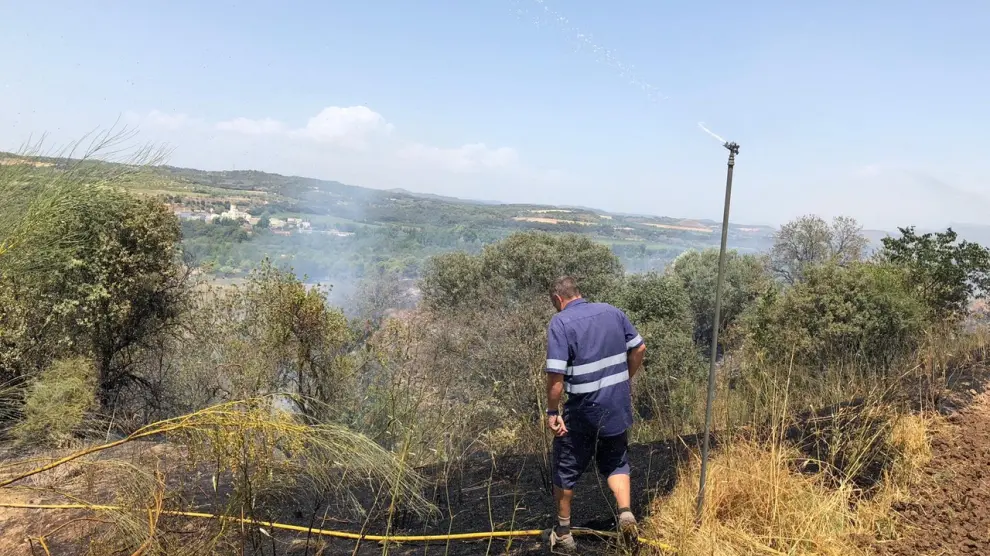 Incendio en la comarca del Somontano