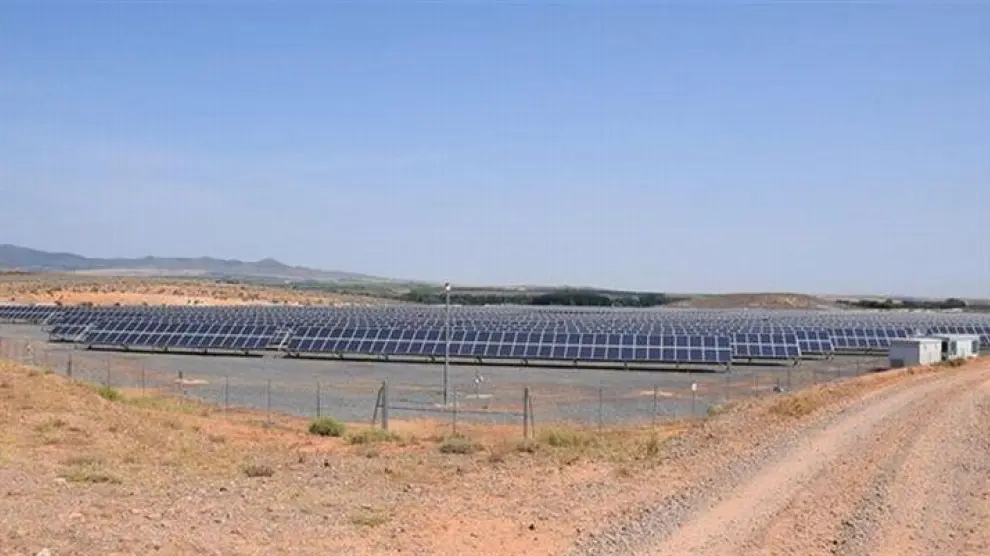 La planta fotovoltaica construida en 2009 en La Almunia de Doña Godina.
