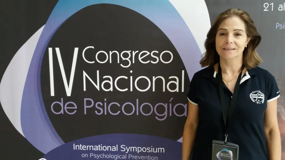 Begoña Álvarez, subdirectora del servicio e protección a la infancia y tutela de Aragón, en el Congreso Nacional de Psicología