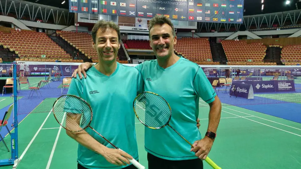 Luis Alberto Morcillo y Álvaro Rangil, en el Spodek Arena de Katowice