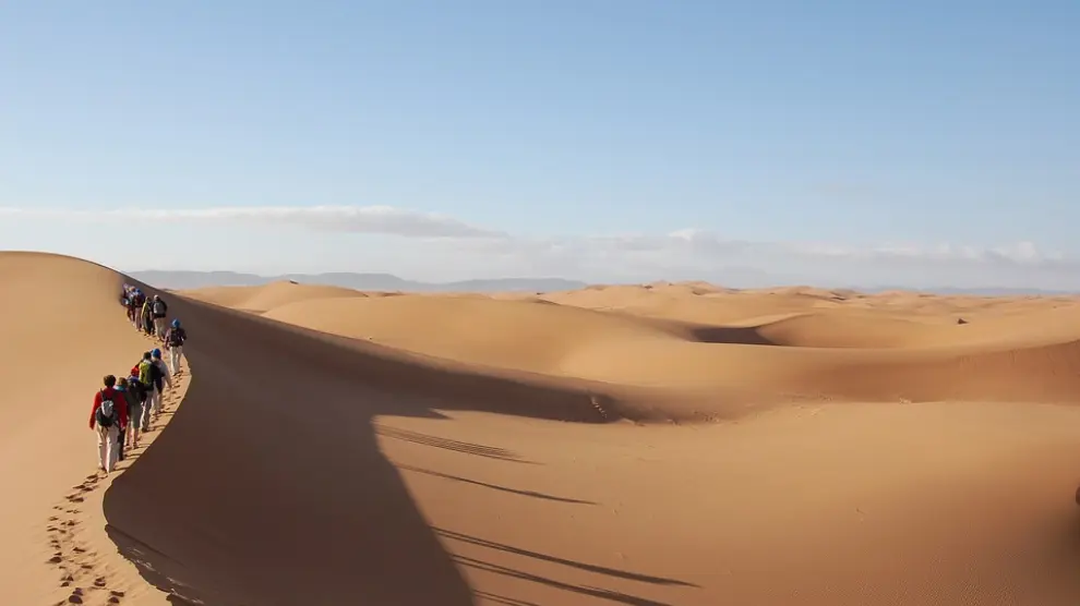 El desierto del Sahara.
