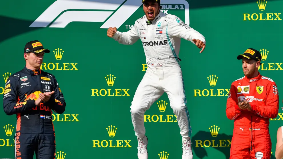 Hamilton tras ganar el Gran Premio de Hungría.