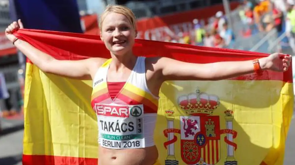 La atleta española Julia Takacs.