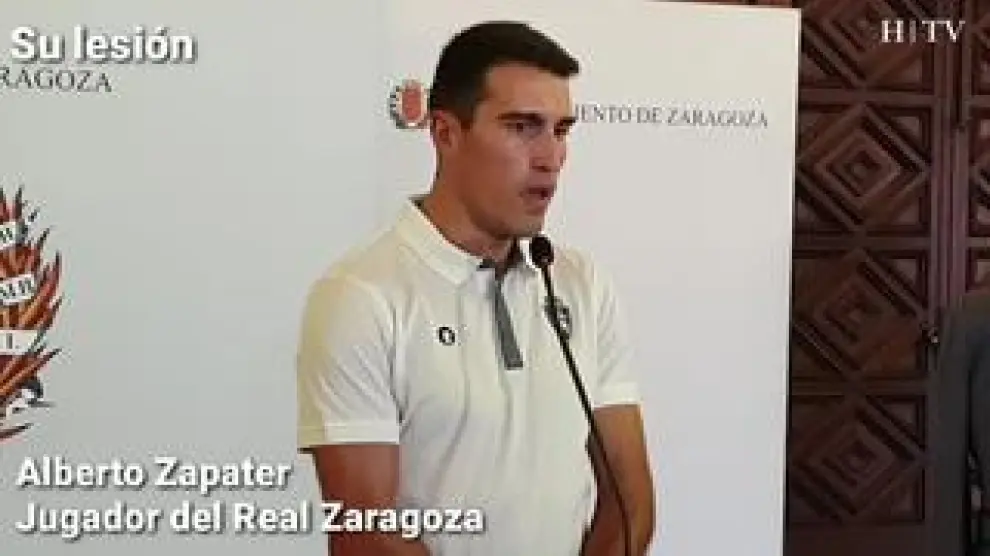 El jugador del Real Zaragoza Alberto Zapater ha aprovechado la visita al Ayuntamiento de Zaragoza para hacer un balance de su lesión y de la plantilla que va a empezar la temporada.