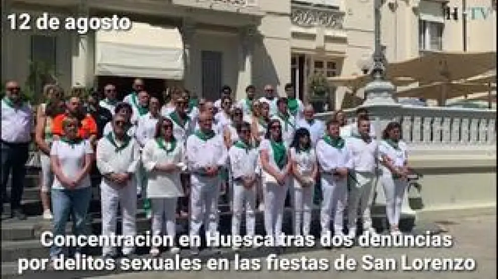 El Ayuntamiento de Huesca ha convocado una concentración este lunes en las escaleras del Casino, en la plaza de Navarra, para mostrar su repulsa por dos presuntos delitos sexuales ocurridos durante las fiestas de San Lorenzo.