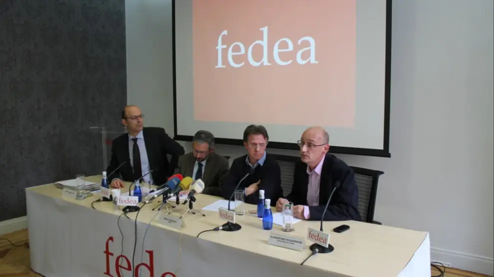 Pablo Vázquez, Samuel Bentolila, Juan José Dolado y Florentino Felgueroso, representantes de FEDEA.