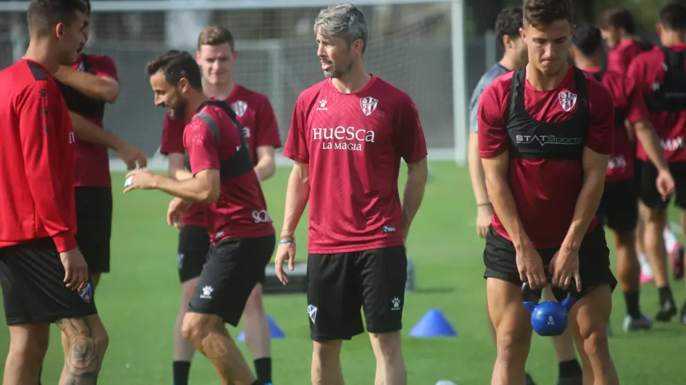 Los jugadores de la SD Huesca han regresado este miércoles a los entrenamientos.