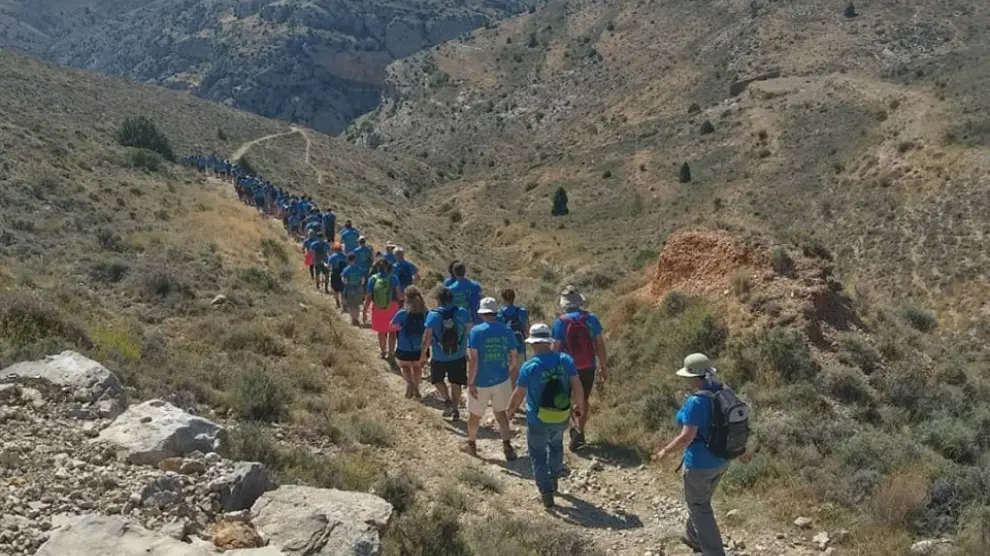 Participantes de la XXIV Marcha Bronchales-Albarracín