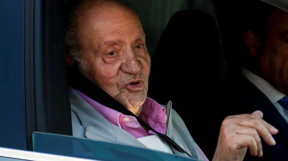 Juan Carlos I tras su salida del hospital.