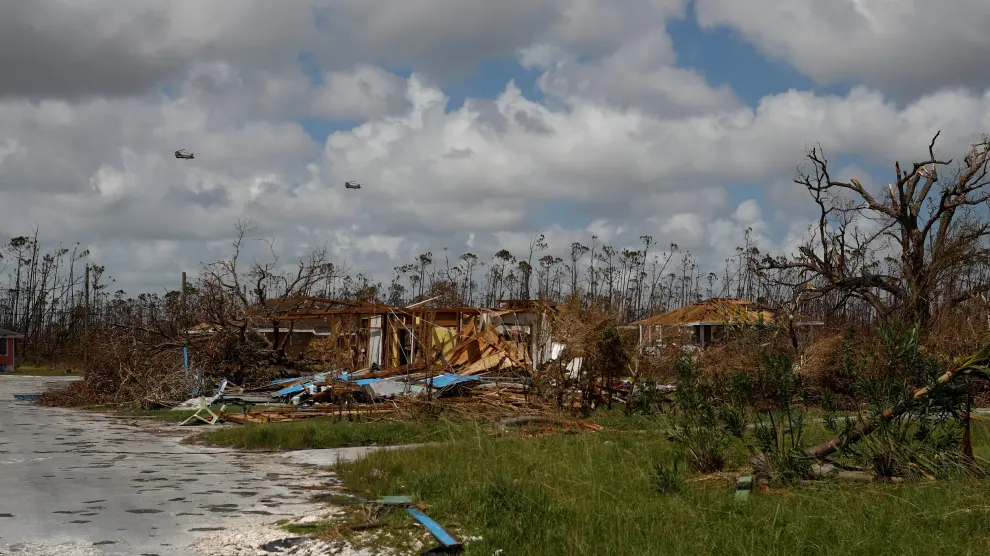 Casa destrozadas tras el paso de Dorian en Bahamas