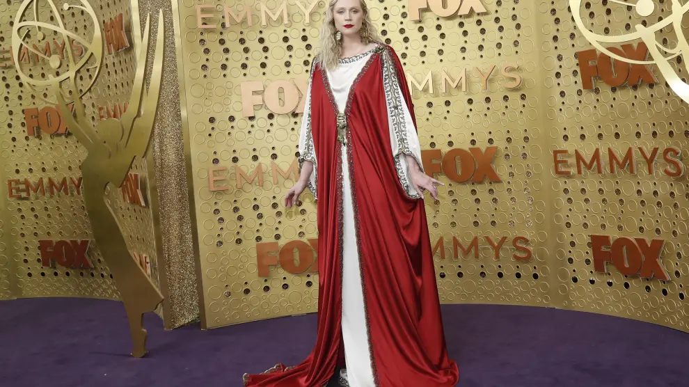 71st Primetime Emmy Awards - Arrivals - Los Angeles, California, U.S., September 22, 2019. Gwendoline Christie. REUTERS/Mario Anzuoni [[[REUTERS VOCENTO]]] AWARDS-EMMYS/