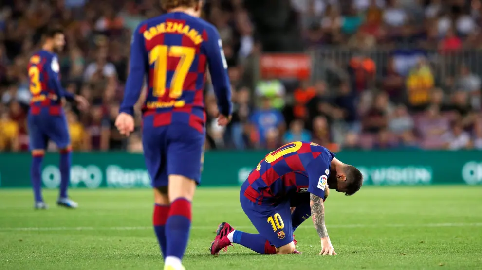 Messi fue sustituido tras el descanso con molestias musculares.