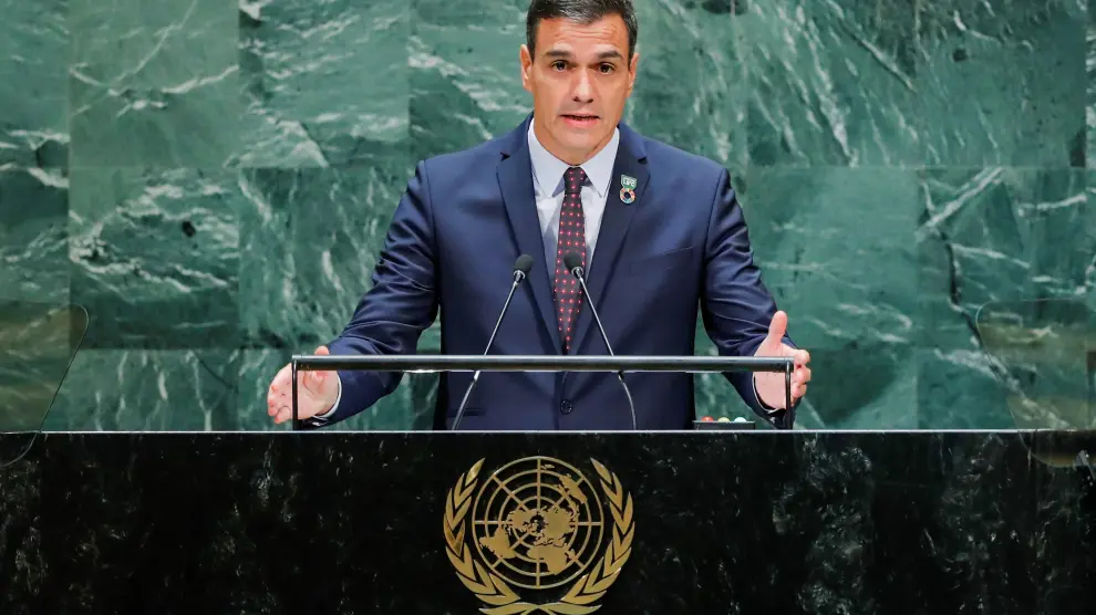 El dirigente español en funciones, en Nueva York, con motivo de la 74ª Asamblea General de Naciones Unidas.