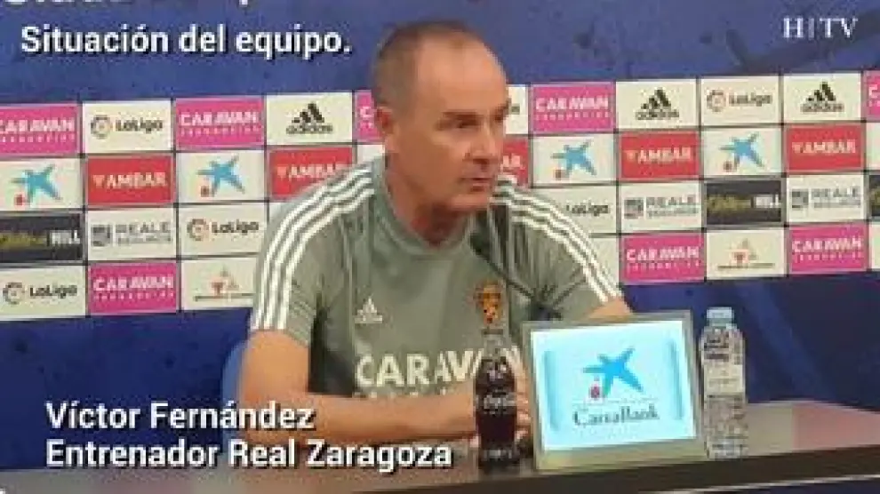 El entrenador del Real Zaragoza, Víctor Fernández, ha analizado la situación de la plantilla, con varios jugadores enfermos y tambián ha valorado el último partido y el próximo, este jueves contra el Málaga.