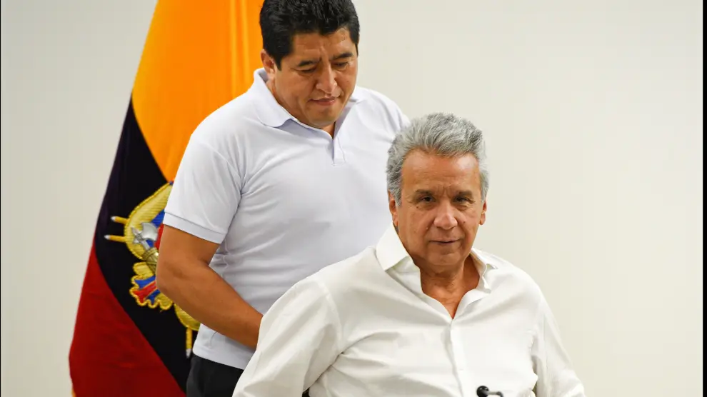 Conferencia de prensa del presidente de Ecuador, Lenin Moreno.