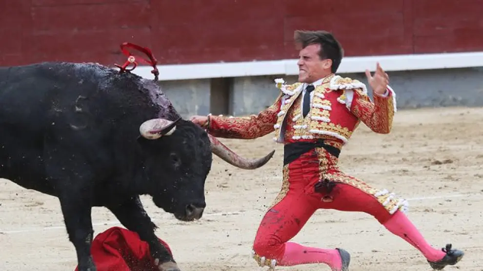 Caballero sufrió una terrible cogida el pasado sábado en Las Ventas.