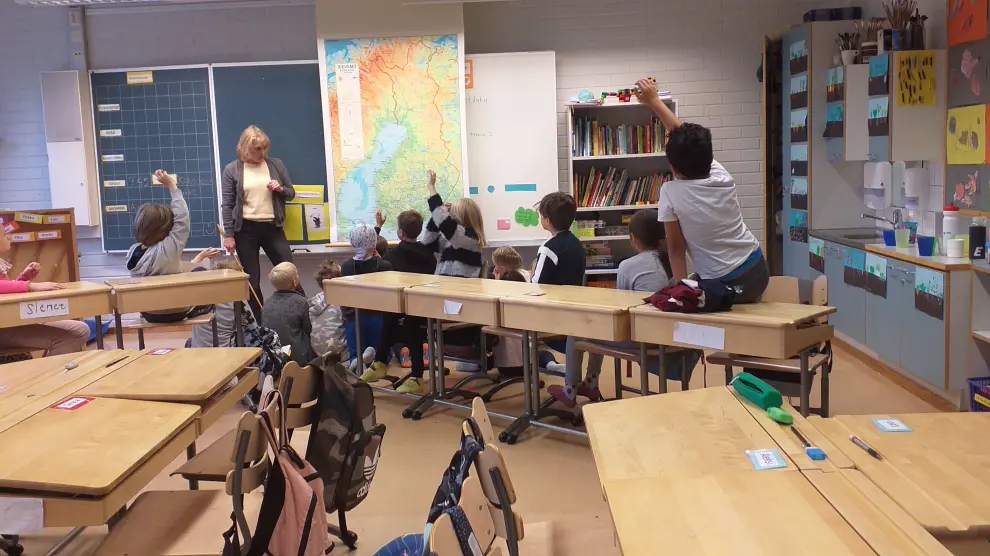 Uno de los colegios finlandeses visitados por los docentes de Calatayud
