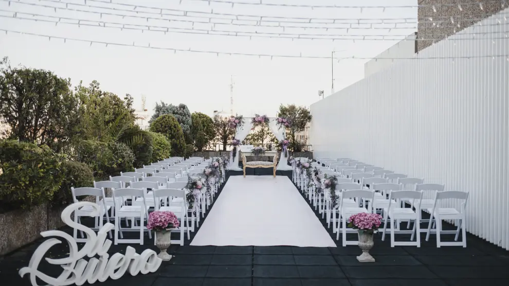Terrazas para bodas en el Hotel Palafox