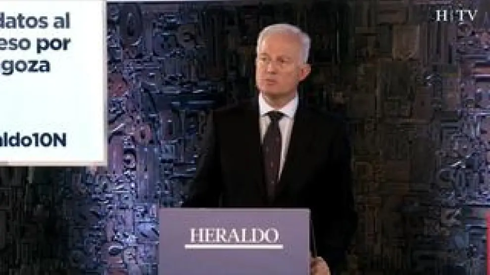 Minuto de oro de Eloy Suárez, candidato del PP al Congreso por Zaragoza en el debate de HERALDO.