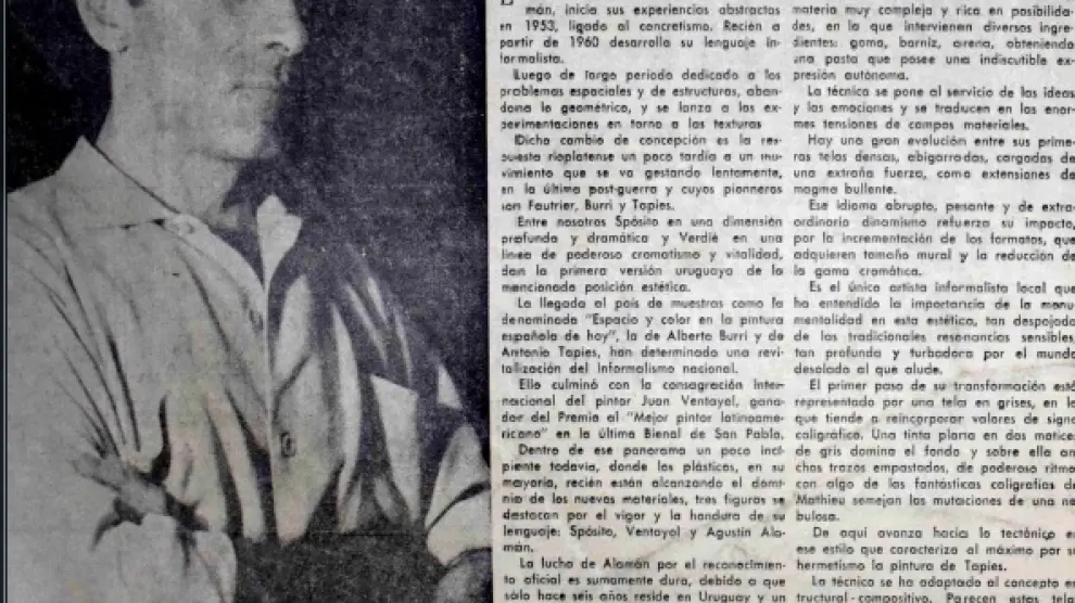 Recorte de prensa del periódico El País sobre Agustín Alamán.