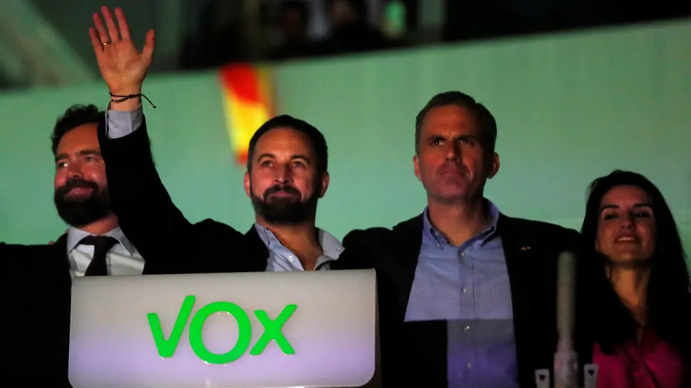 Vox celebra su triunfo tras conocer los resultados electorales
