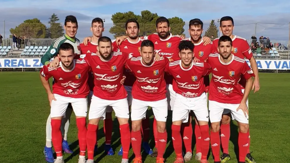 Alineación del Fraga en su visita al Deportivo Aragón del fin de semana pasado.