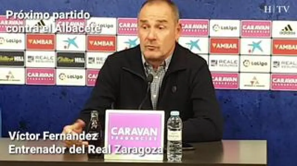 El entrenador del Real Zaragoza, Víctor Fernández, valora el próximo encuentro frente al Albacete, la vuelta al juego de Luis Suárez y la inclusión en el próximo partido de Francés, quien acaba de volver del Mundial Sub-17.