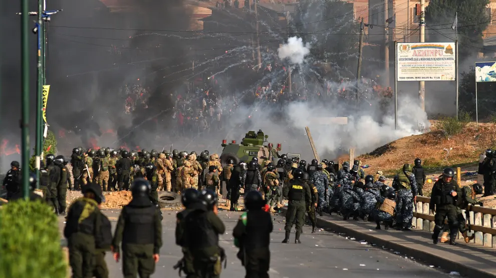 Protestas en Cochamba, Bolivia.
