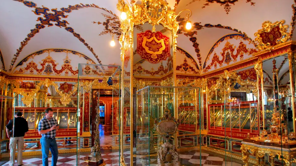 El interior del palacio real de Dresde, que alberga la Bóveda ver con el tesoro, en una imagen de archivo
