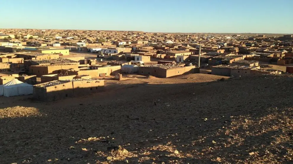 Campamento de refugiados saharauis.