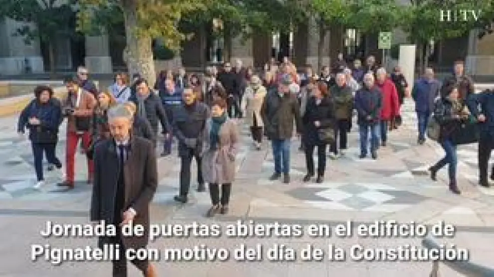 Las puertas del principal edificio del Gobierno de Aragón se abren a los ciudadanos con motivo de la conmemoración del 41 aniversario de la Constitución española.