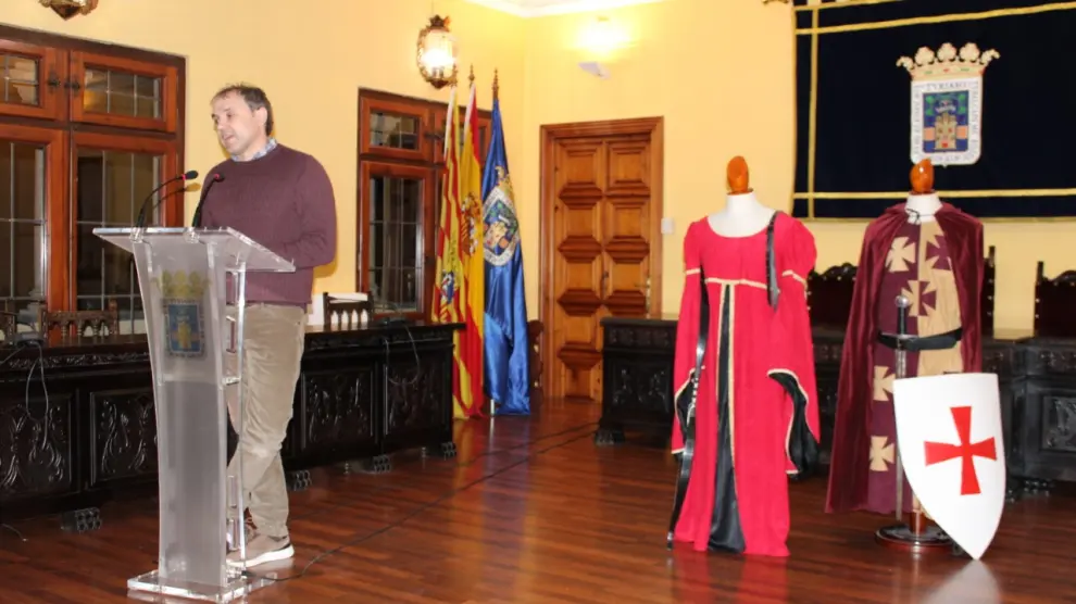Luis Zueco explica la 'experiencia medieval' del Castillo de Grisel en un acto en el Ayuntamiento de Tarazona
