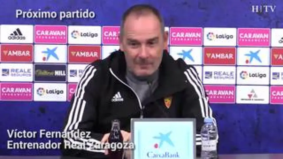 El entrenador del Real Zaragoza, Víctor Fernández, habla sobre el próximo encuentro del equipo frente al Racing de Santander en La Romareda