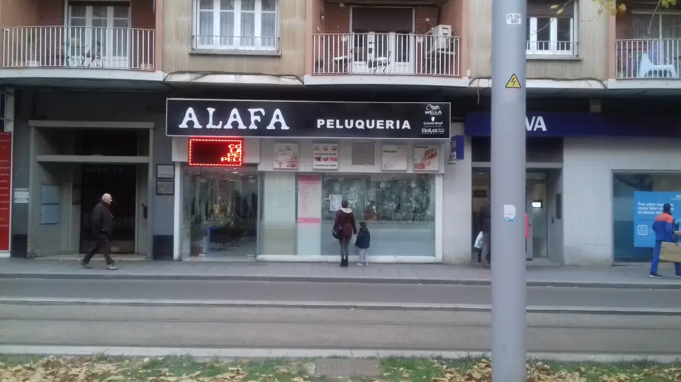 Peluquería china Alafa de Gran Vía en Zaragoza.