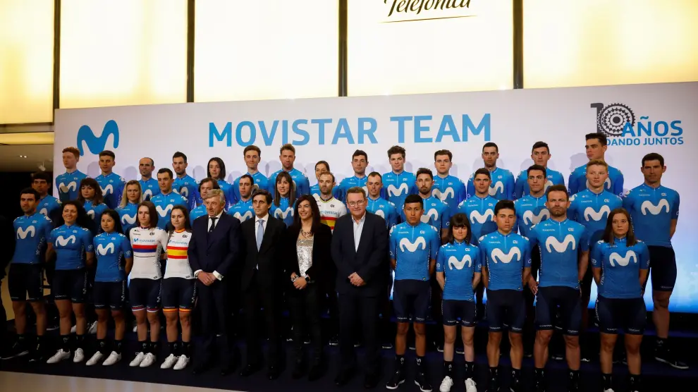Presentación del equipo Movistar de ciclismo.