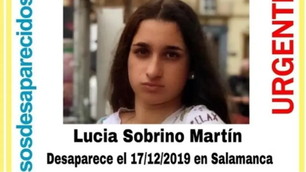 Cartel de la desaparición de Lucía Sobrino Martín.