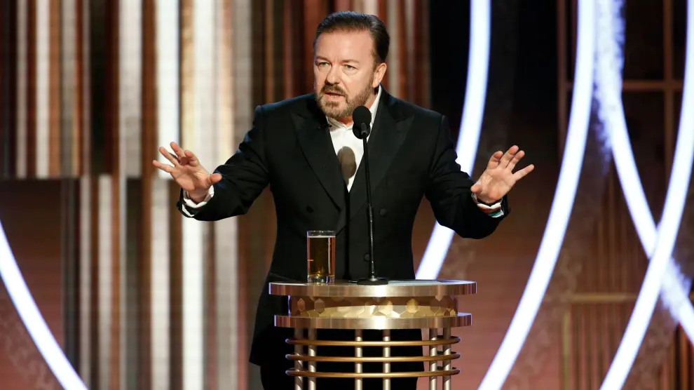 Ricky Gervais, en un momento de la gala de entrega de los Globos de Oro.