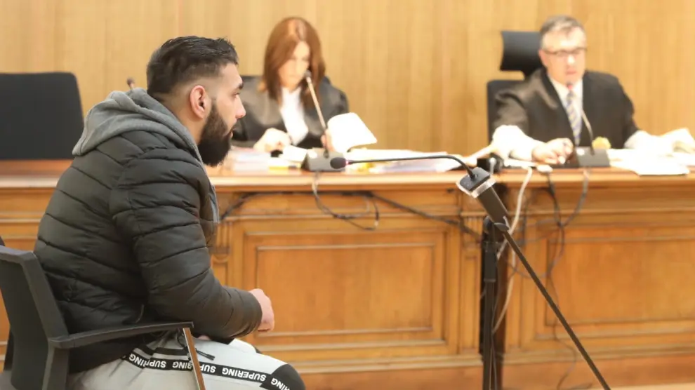 El acusado, Cristian V.V., durante el juicio celebrado este miércoles en Huesca.