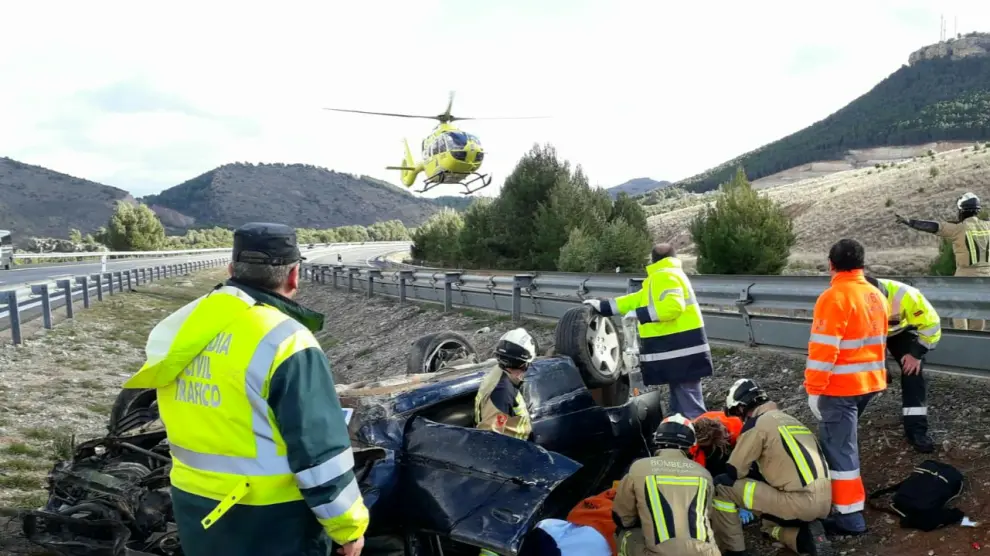Accidente de Tráfico en la A-2 a la altura de Alhama de Aragón