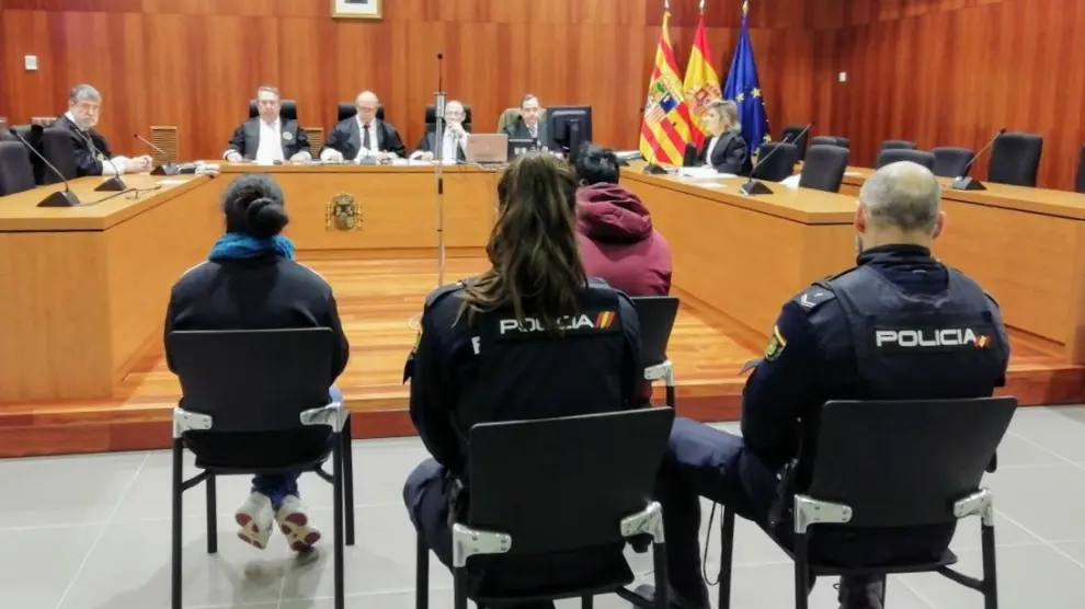 El acusado, este lunes en la Audiencia Provincial de Zaragoza.