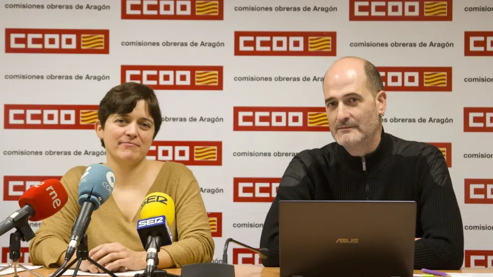 Tania González y Paco González durante la rueda de prensa de este jueves.
