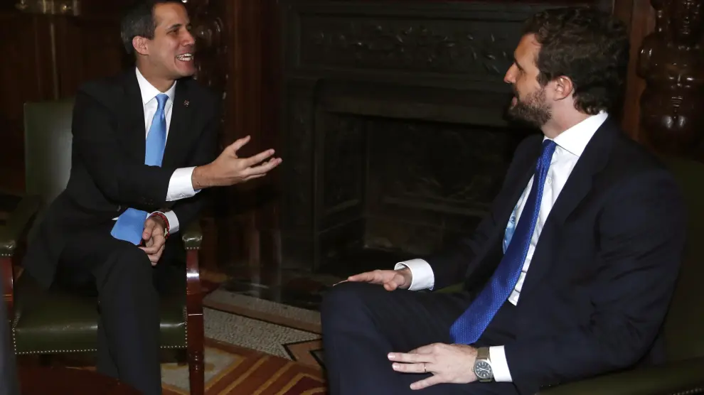 Visita de Juan Guaidó a Madrid