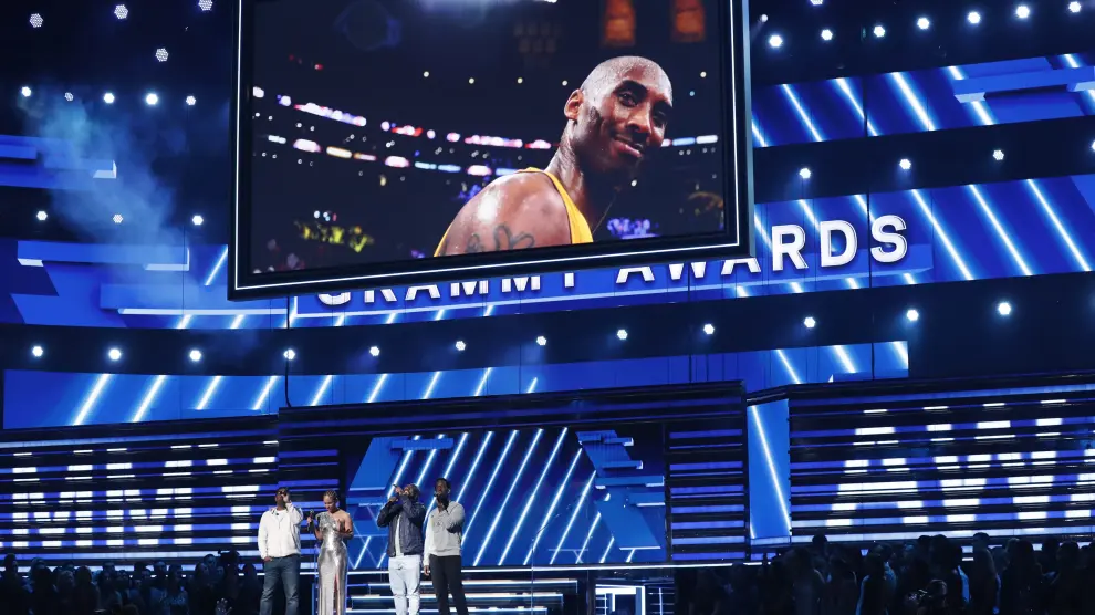 Homenaje a Kobe Bryant durante la gala.