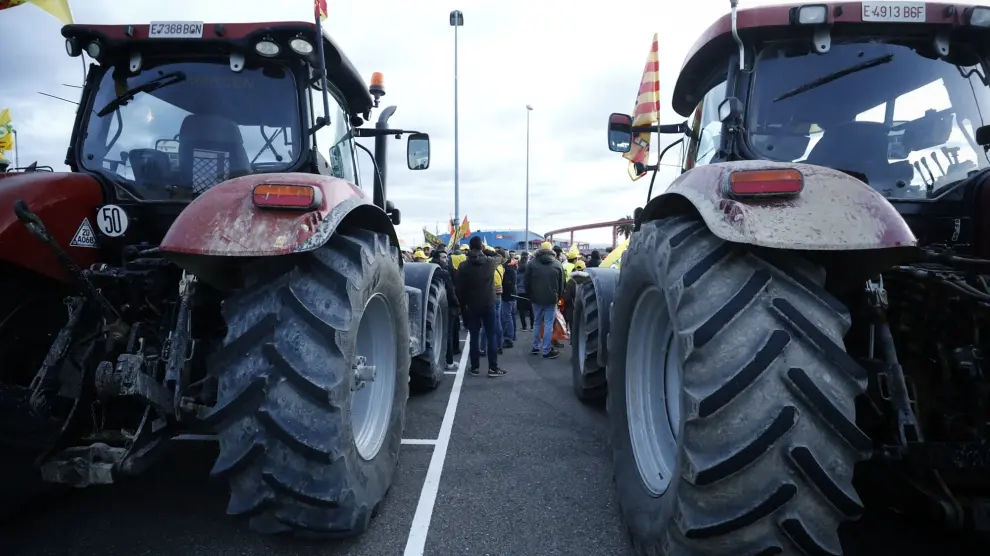 Protesta de agricultores en Zaragoza